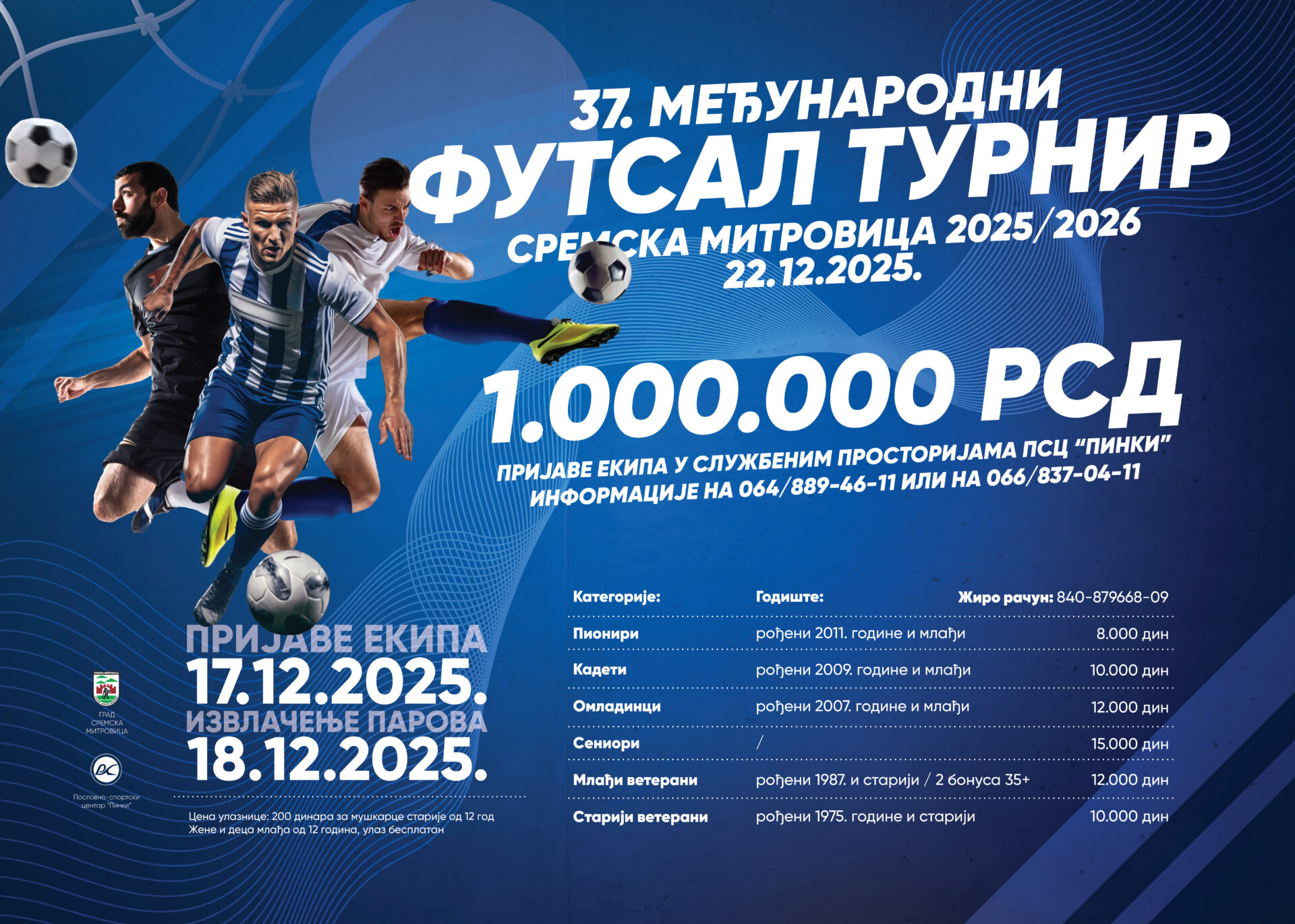 Počinju prijave za 37. Međunarodni futsal turnir u Sremskoj Mitrovici